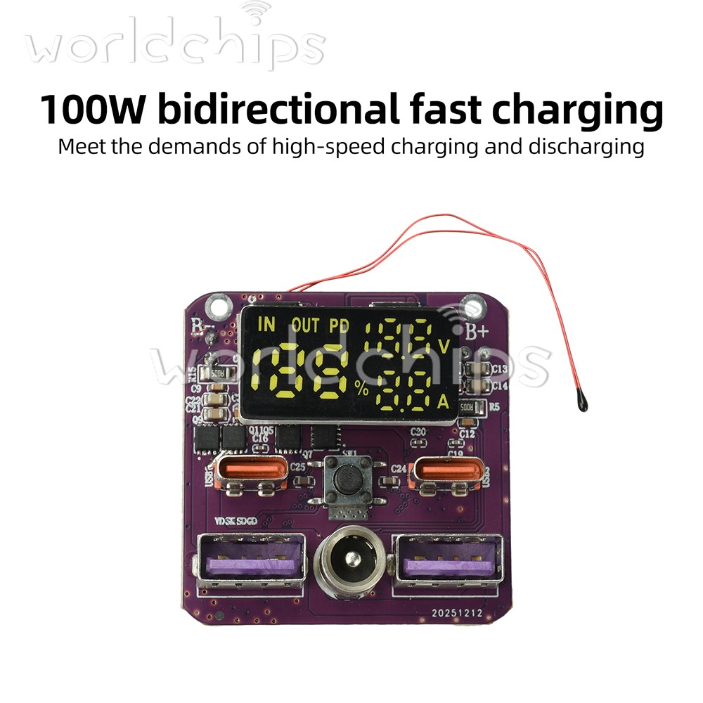 4S PD 100W Bidirectional Fast Charging Module Charging Discharging Board 20V 5A