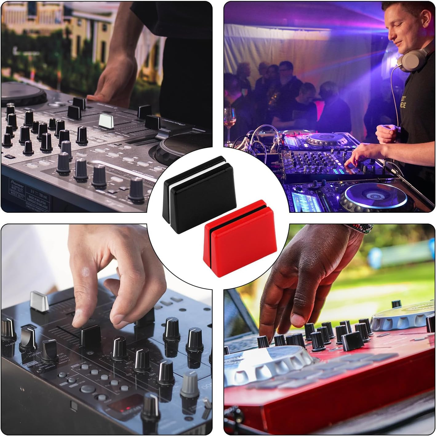 10Pcs DJ Controller Mixer Slider Fader Caps for Pioneer | Fader Knobs