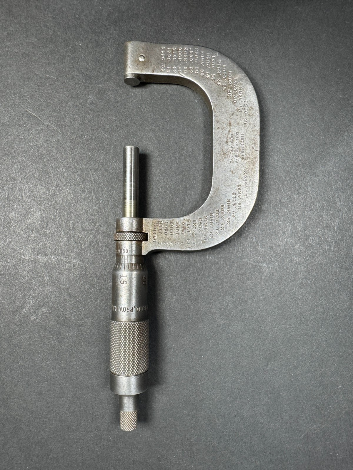 BROWN & SHARPE NO 47 Outside 1" thru 2" MICROMETER Vintage
