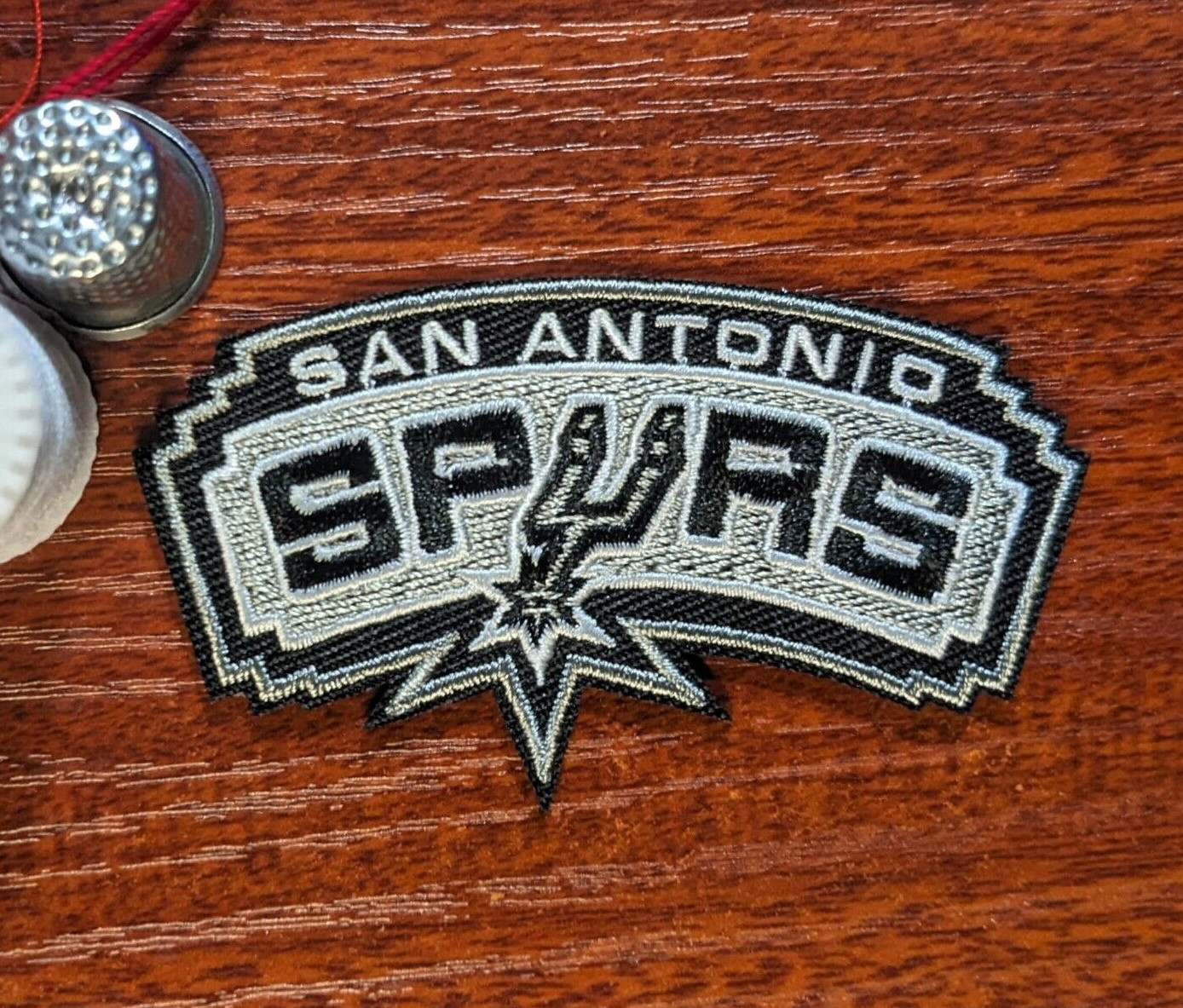 San Antonio Spurs Patch NBA Basketball Embroidered Iron On 1.5x3"