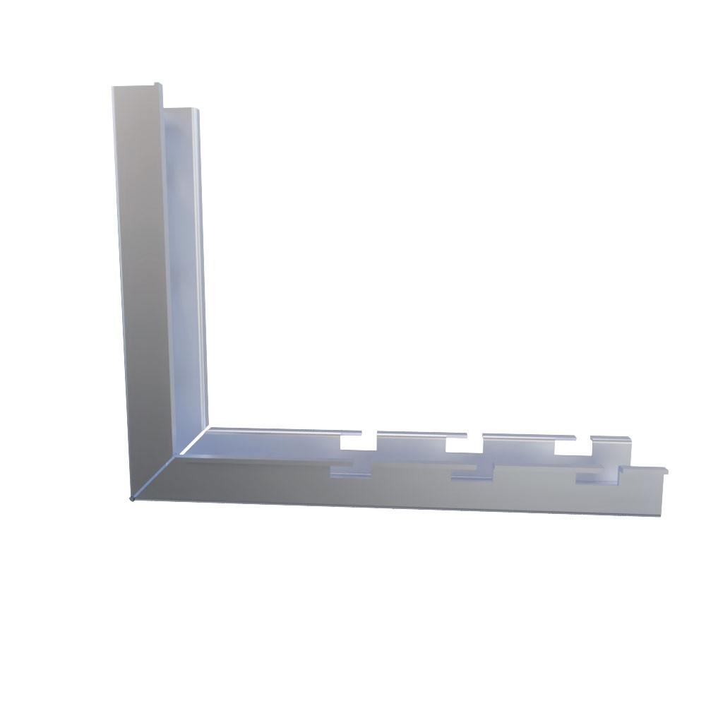 NavePoint 7/8" Electro Zinc Plated Wire Mesh Cable Tray L-Shaped Wall Bracket -