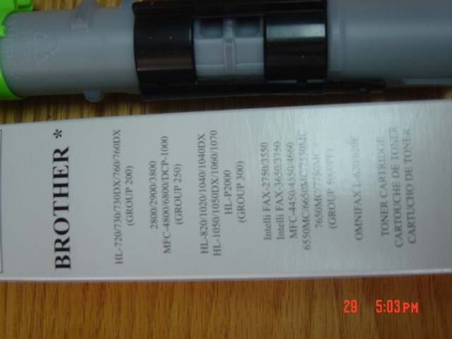 1 BROTHER HL-720 GROUP 200  PRINT TONER CARTRIDGE BLACK BRAND NEW
