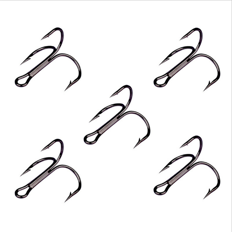 50pcs Treble Hook Assortment 10 pieces each of #2, #4, #6, #8 and #10