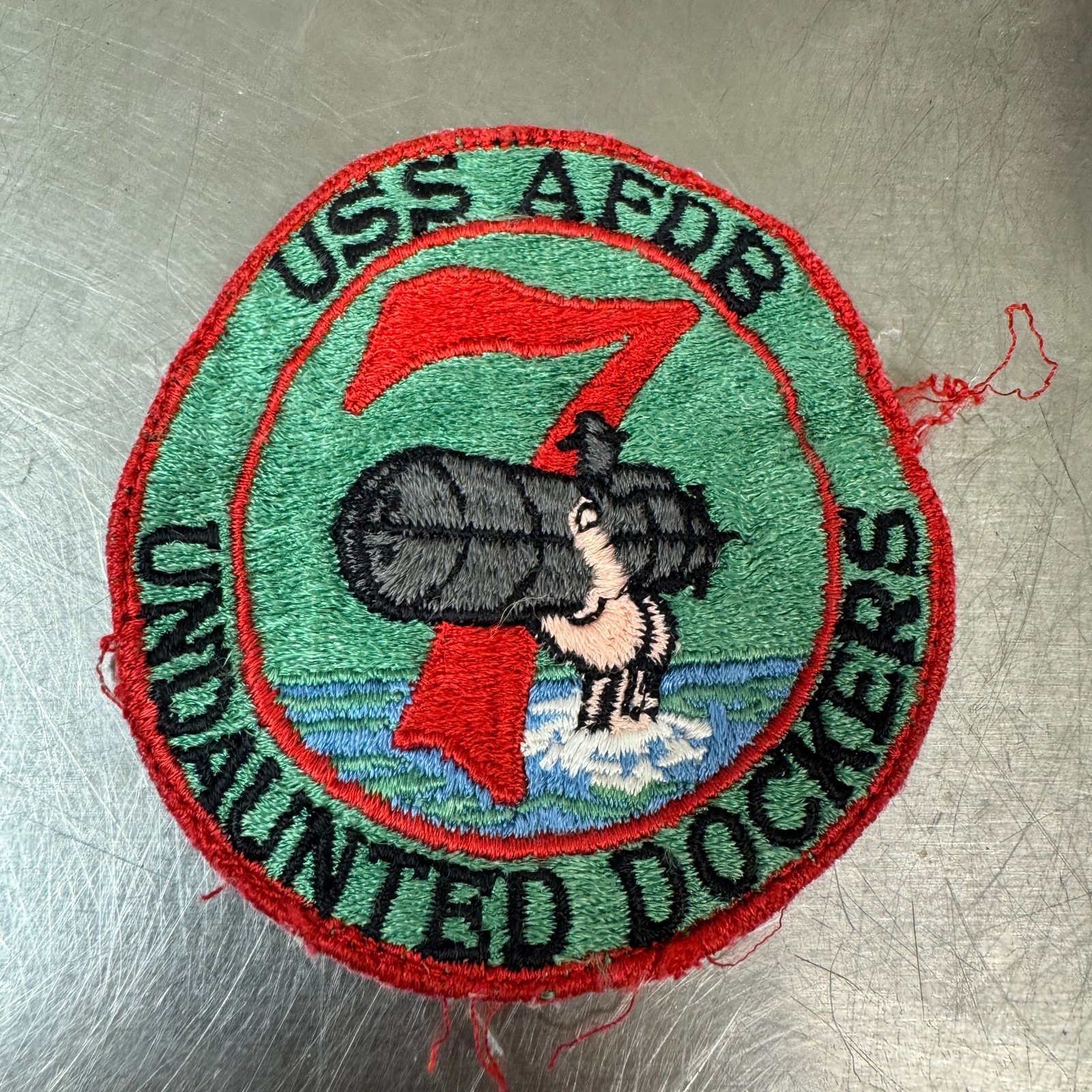 USS Los Alamos AFDB 7 NAVY SUBMARINE PATCH Older Vintage Original USN