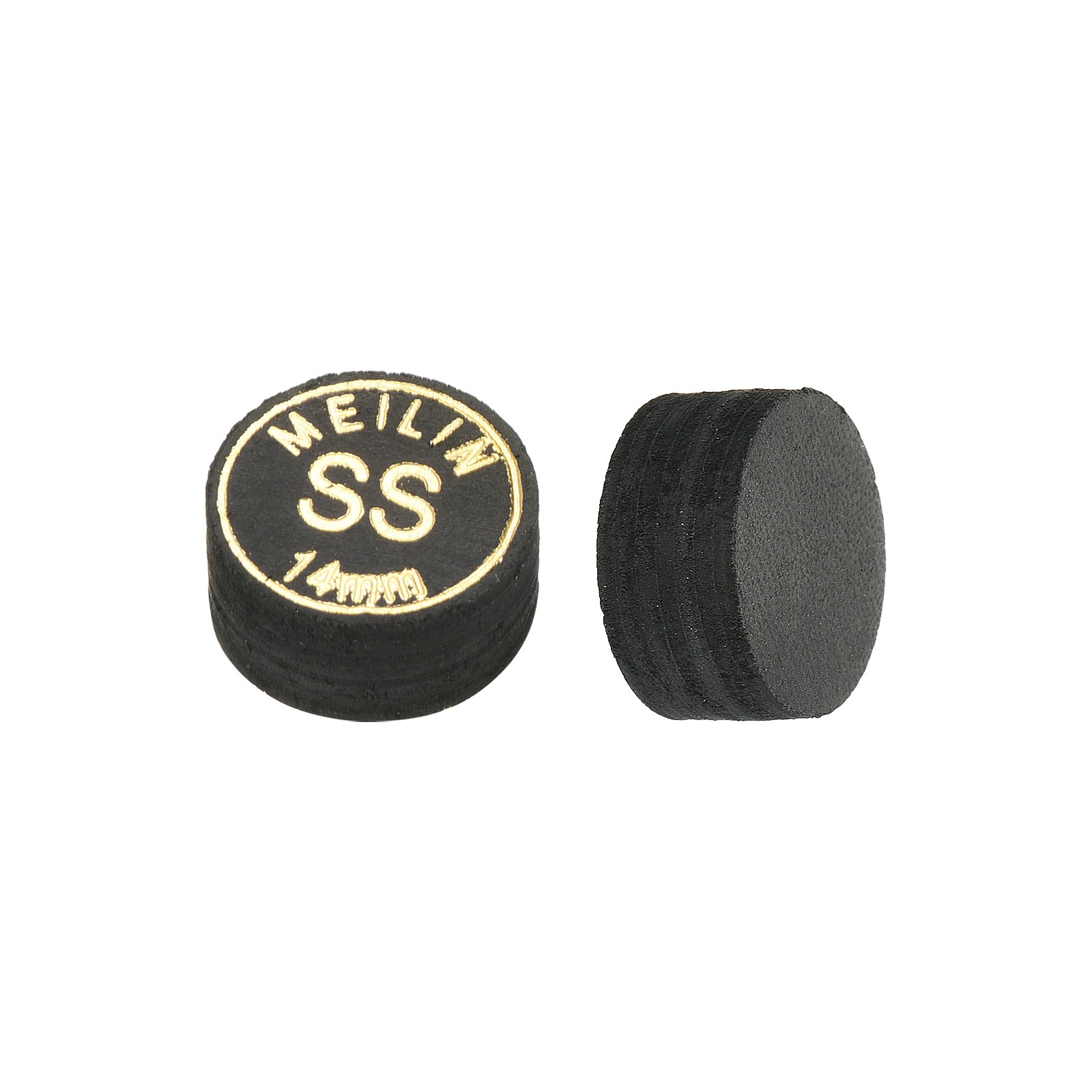 14mm Billiard Stick Tips, 2pcs Super Soft Multiple Layer, Black