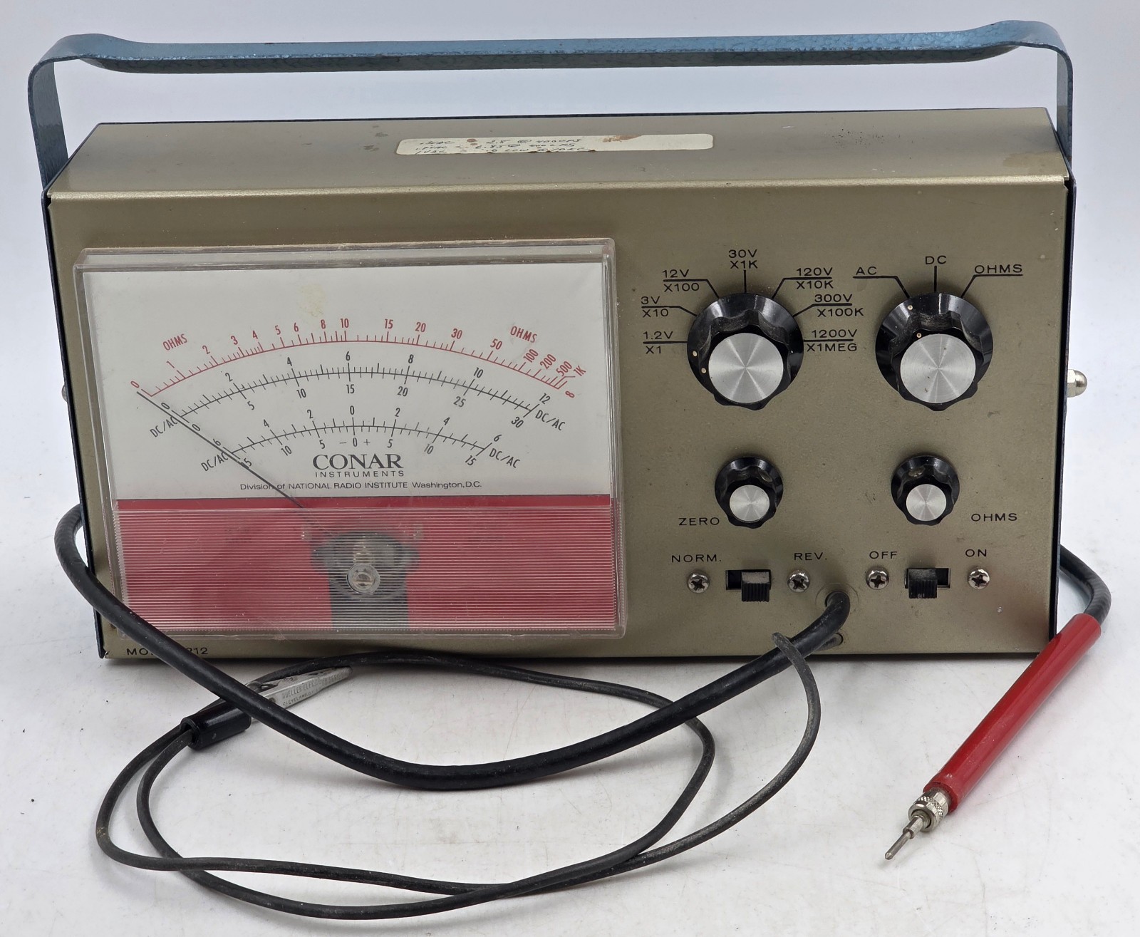 VTG Conar Model 212.VTVM Vacuum Tube Voltmeter National Radio Institute Untested