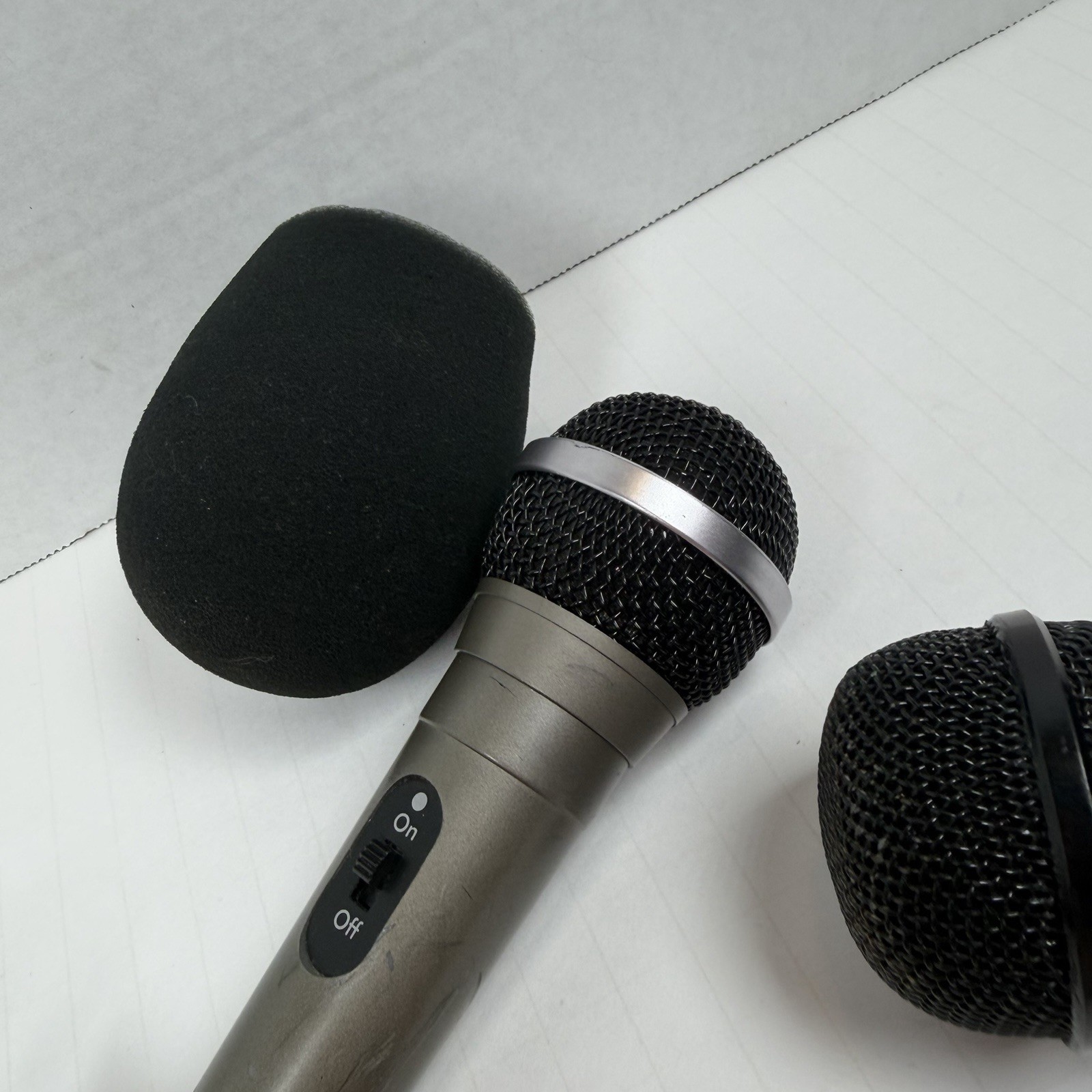 Two Wired Microphones For Karaoke Or Public Speaking