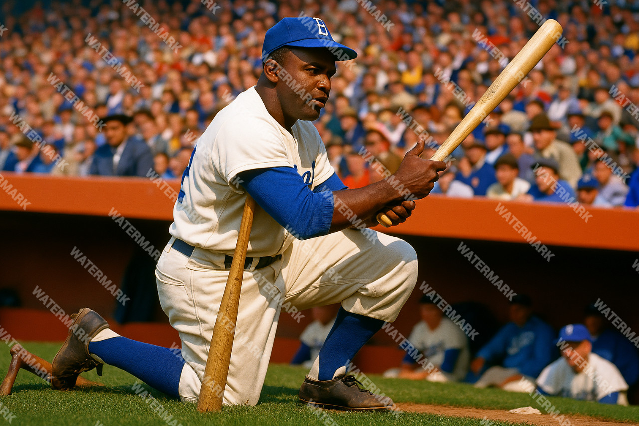 GV719  Jackie Robinson - Brooklyn Dodgers 8x10 11x14 16x20 Colorized Photo