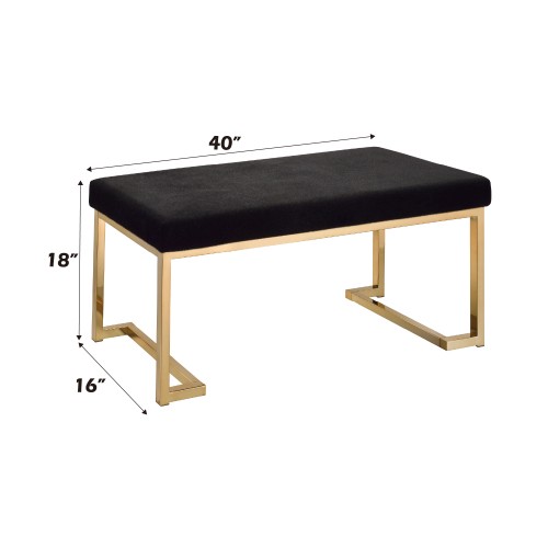 PA Black Fabric,metal base Bench