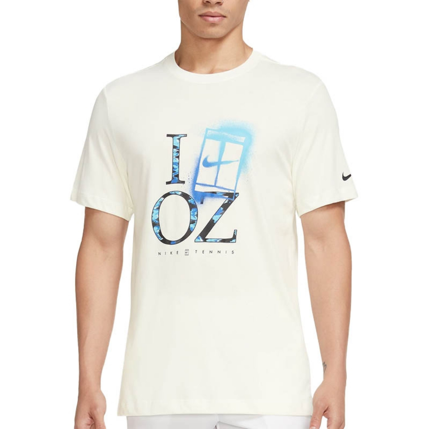 NikeCourt Tennis OZ Men Tee T-Shirt Nike Dri-fit Beige DZ2635 133 (Size: Medium)