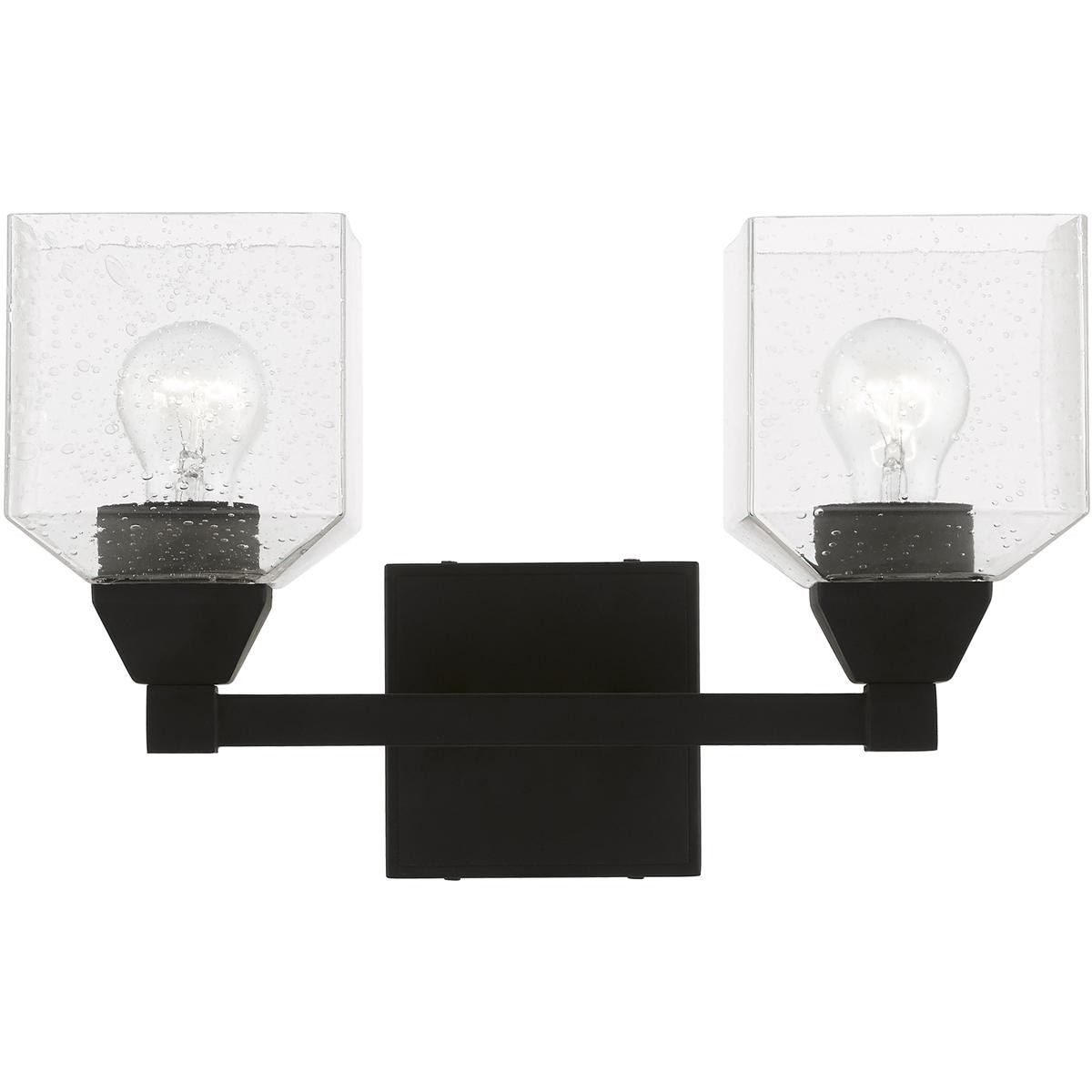 Livex Lighting 10382-04 Aragon 2 Light 15 inch Black Vanity Sconce Wall Light