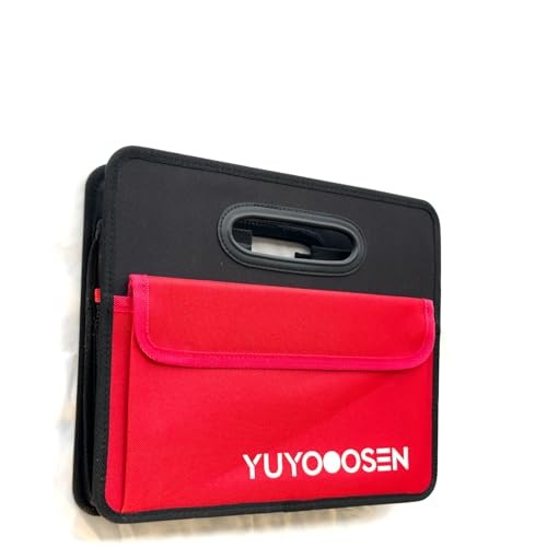 Car Trunk Organizer Cargo Organizer Large red pockets,Trunk Medium BLACK