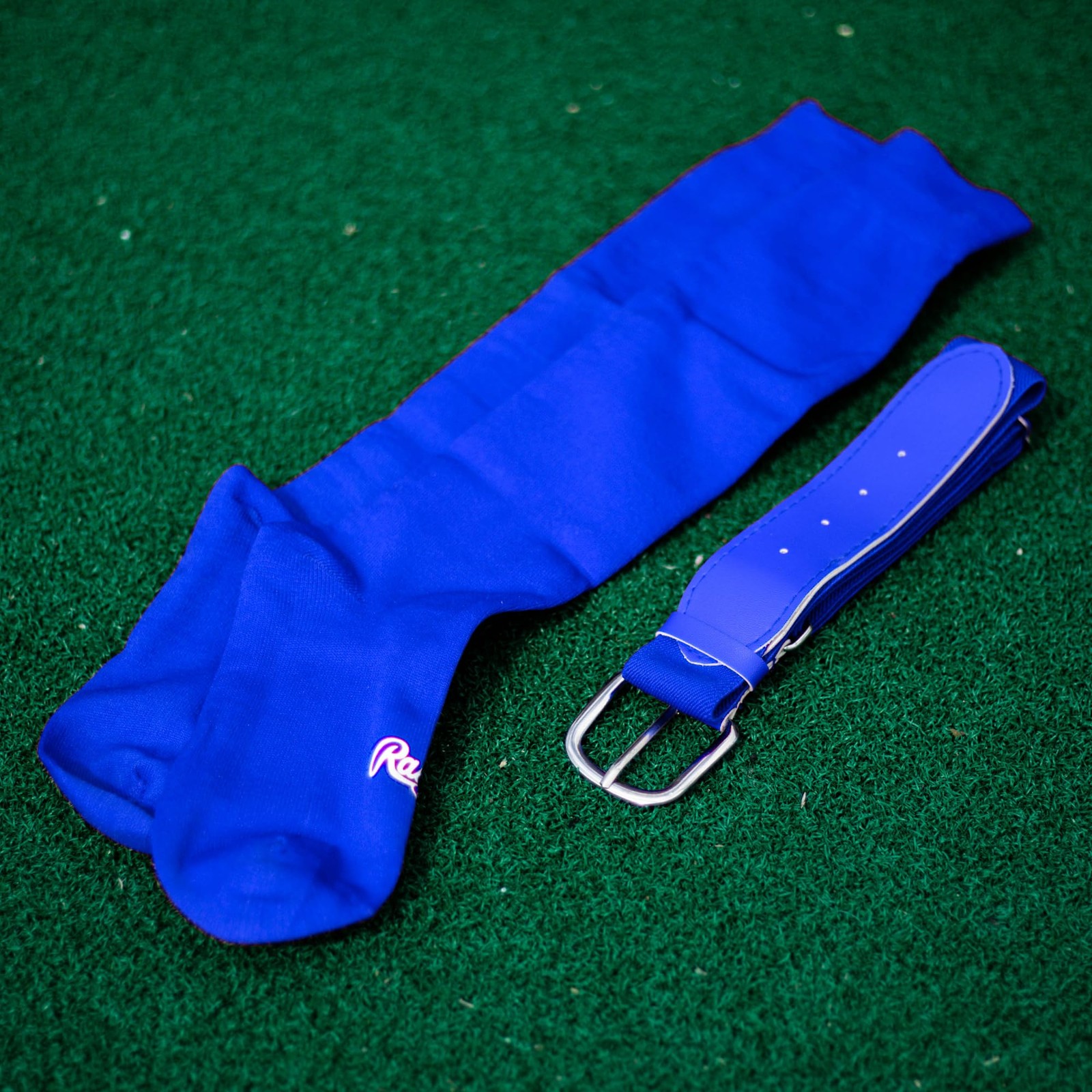 Rawlings Baseball/Softball Belt & Socks Combo, Royal Blue, Large