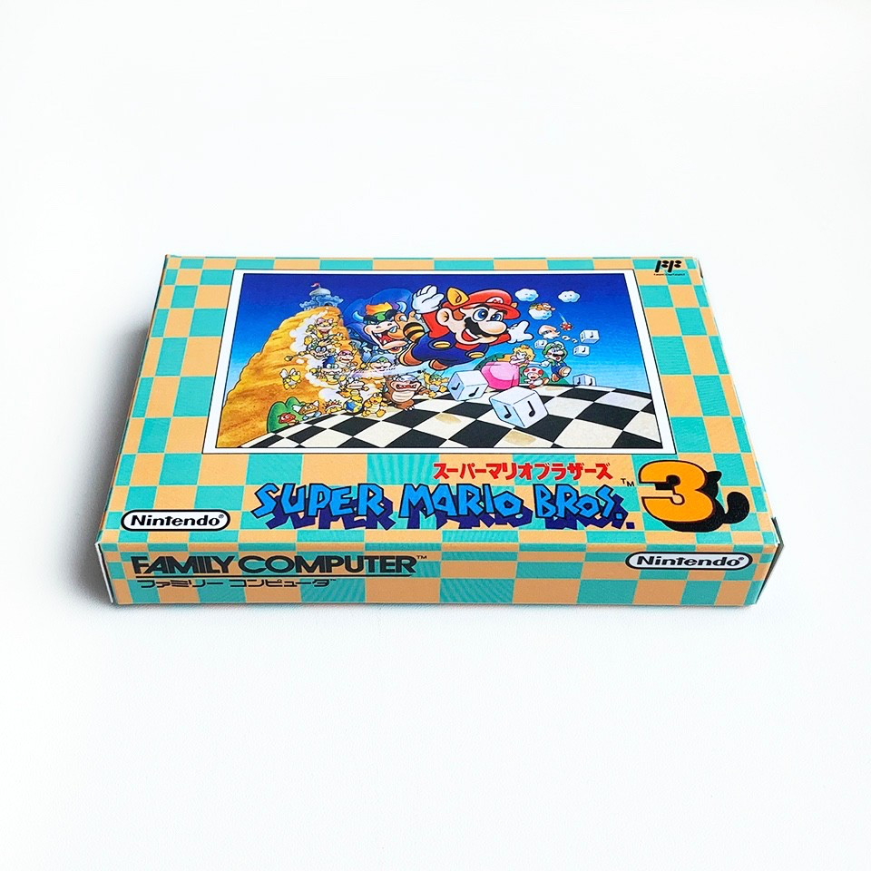 SUPER MARIO BROS. 3 - Empty box Famicom replacement spare game case with tray