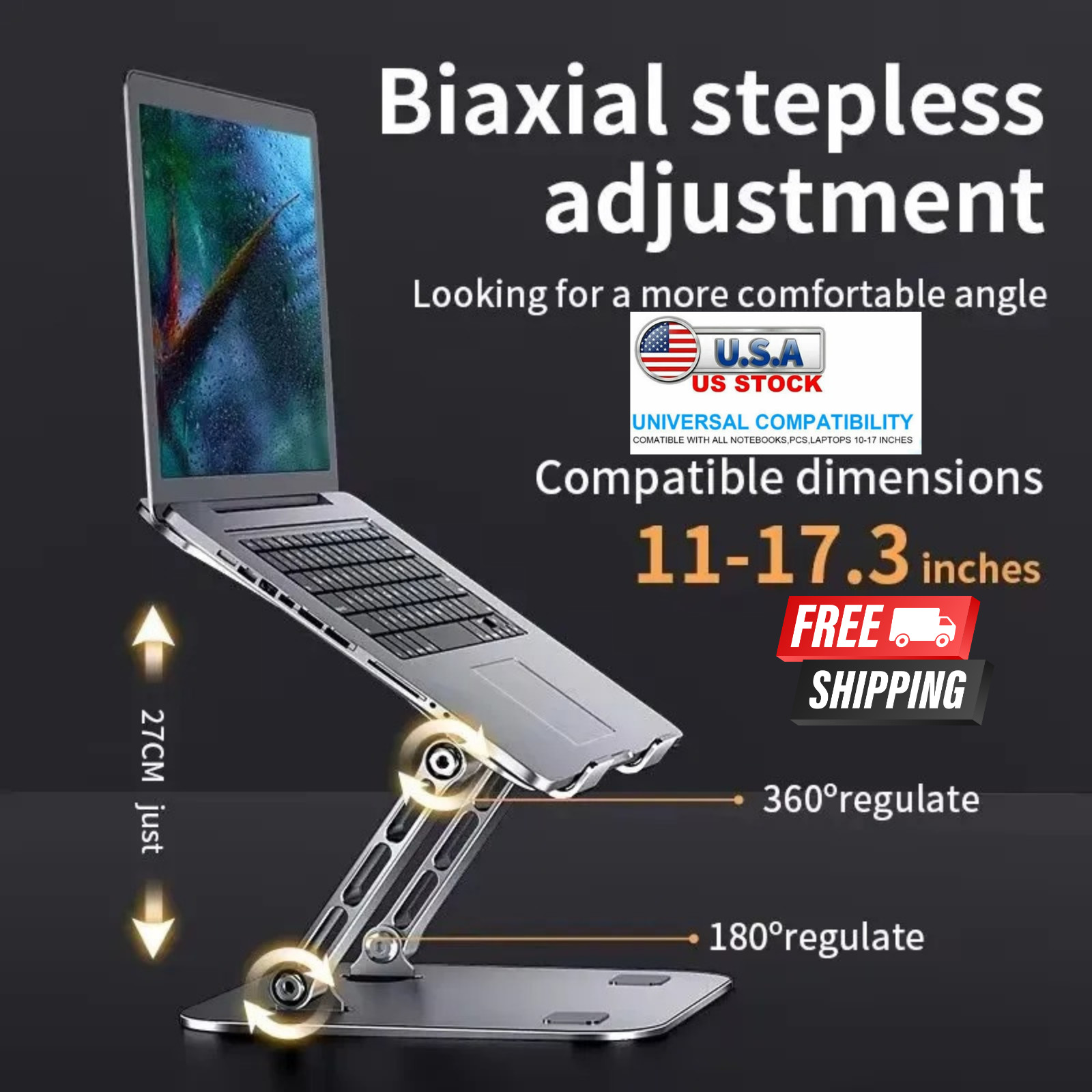 Portable Laptop Stand Adjustable Foldable Notebook Tablet Holder Computer Desk
