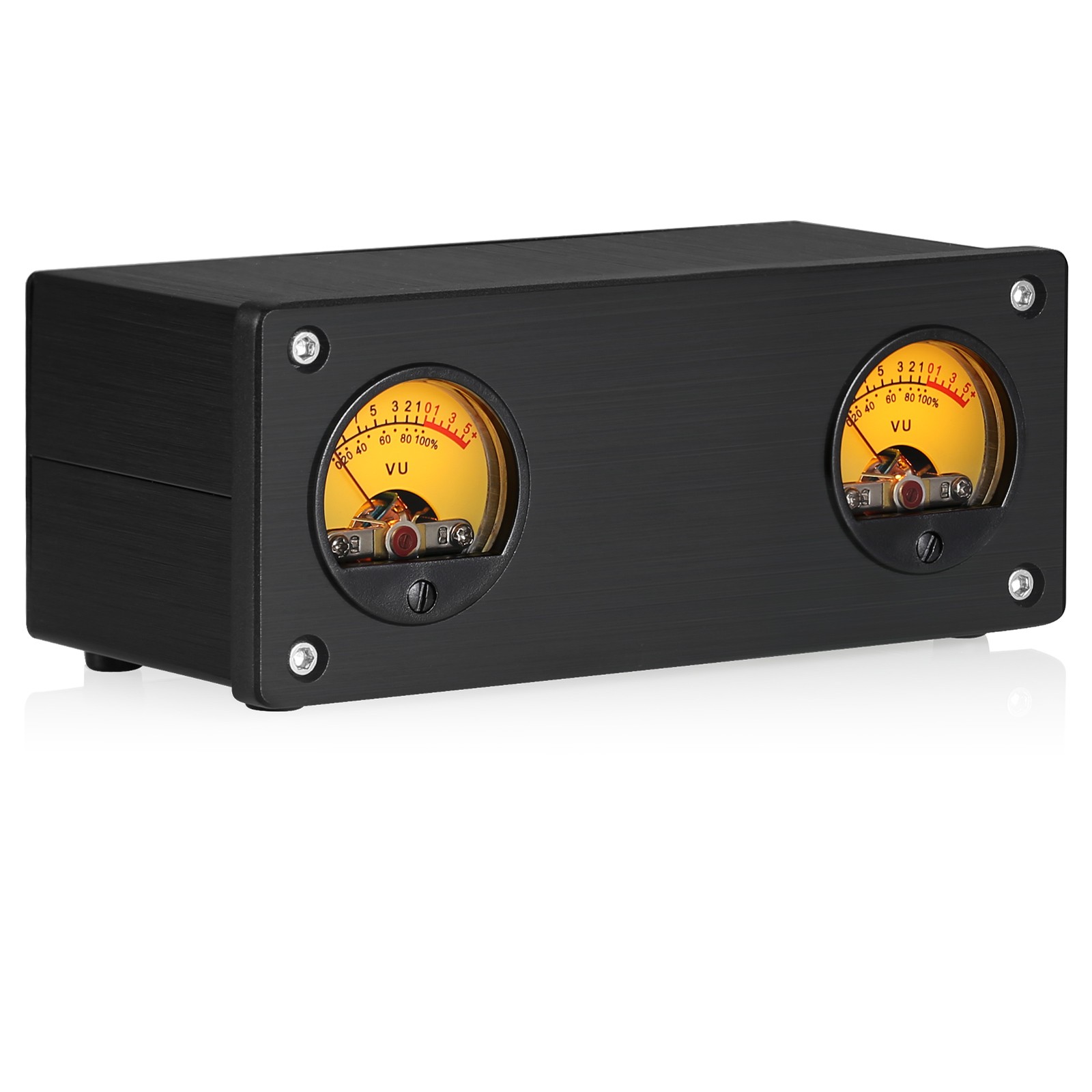 Analog VU Meter Stereo Audio Visualizer Sound Level Meter Display w/ RCA AUX In