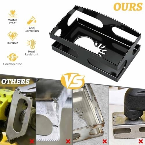 Drywall Cutter Tool - Square Slot Cutter for Oscillating Multi-Tools, Stainless
