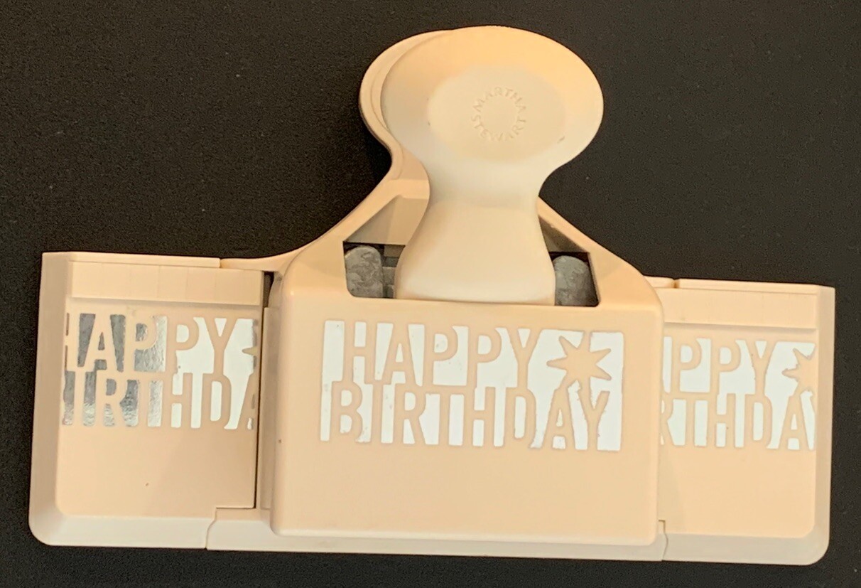 Martha Stewart Happy Birthday Deep Edge Punch