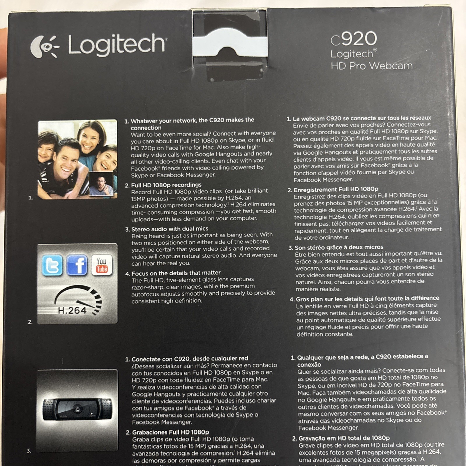 Logitech C920 (960-000764) HD Pro Webcam - Black