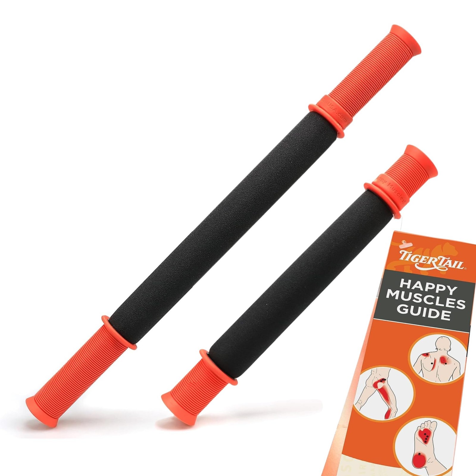 Tiger Tail Massage Sticks Portable Roller Bundle: Original 18in & Roadster 11...