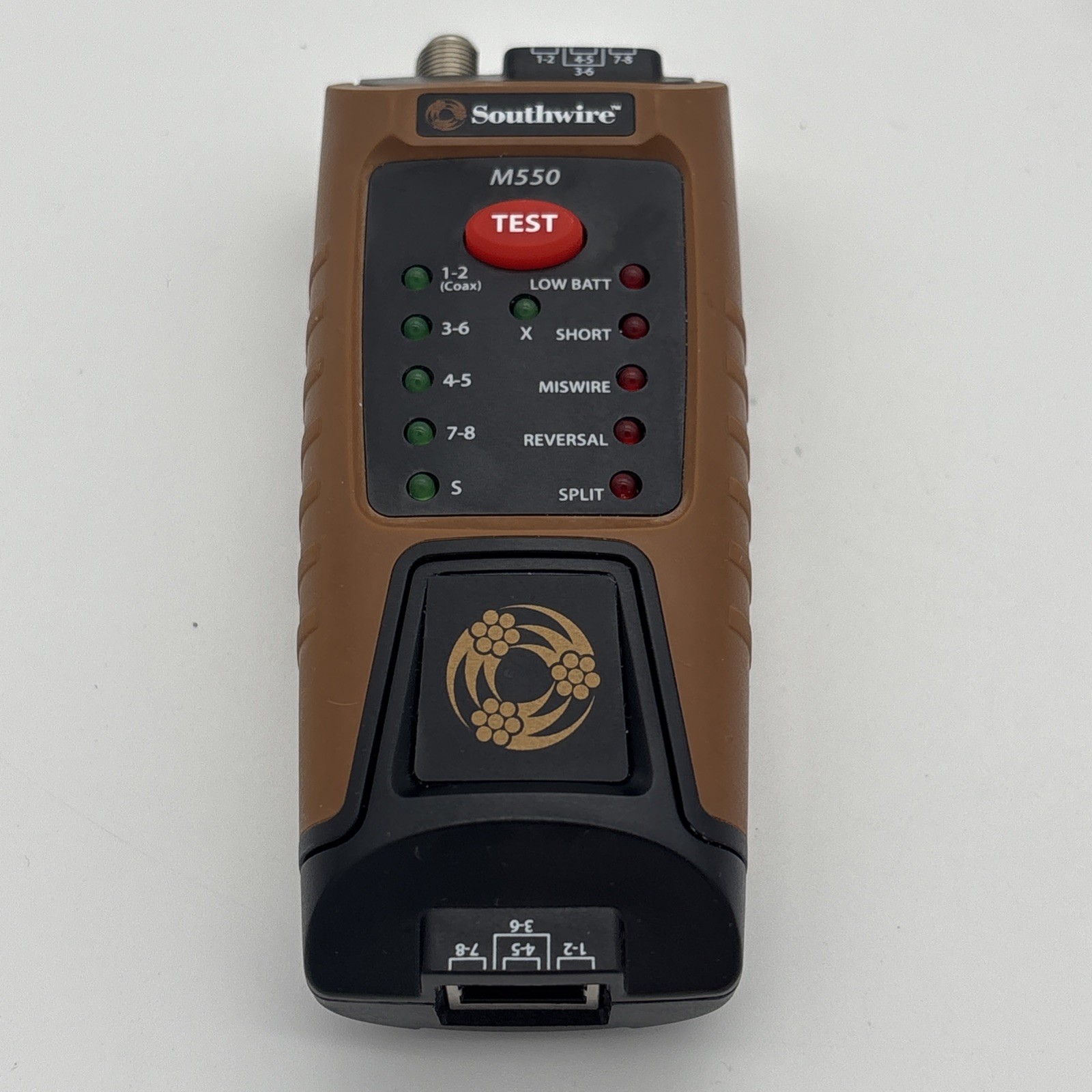 Southwire M550 Data & Video Cable Tester Instructions & 4 Cables & Case Tested