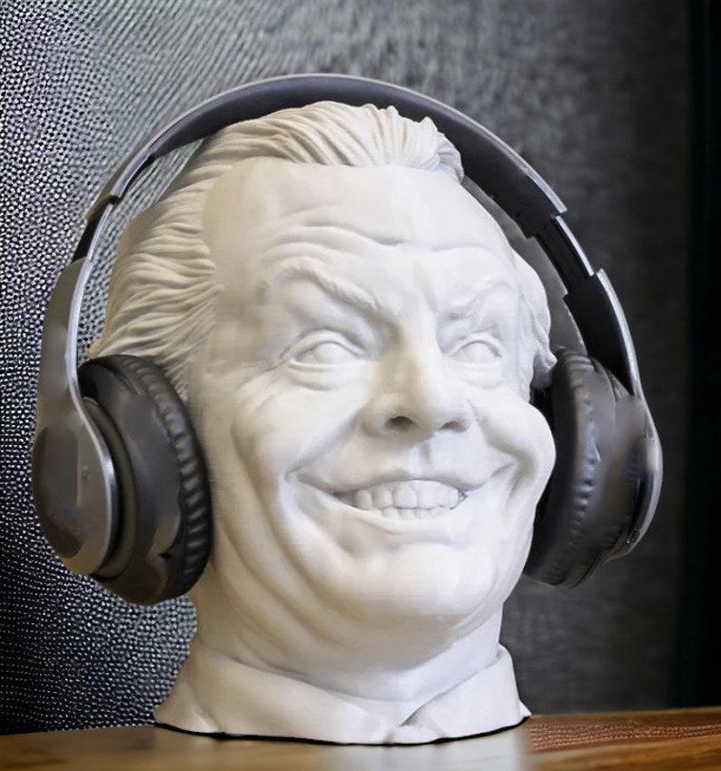 Jack Nicholson Headphone Stand - Gaming Headset Holder - Gift for Gamer Dad