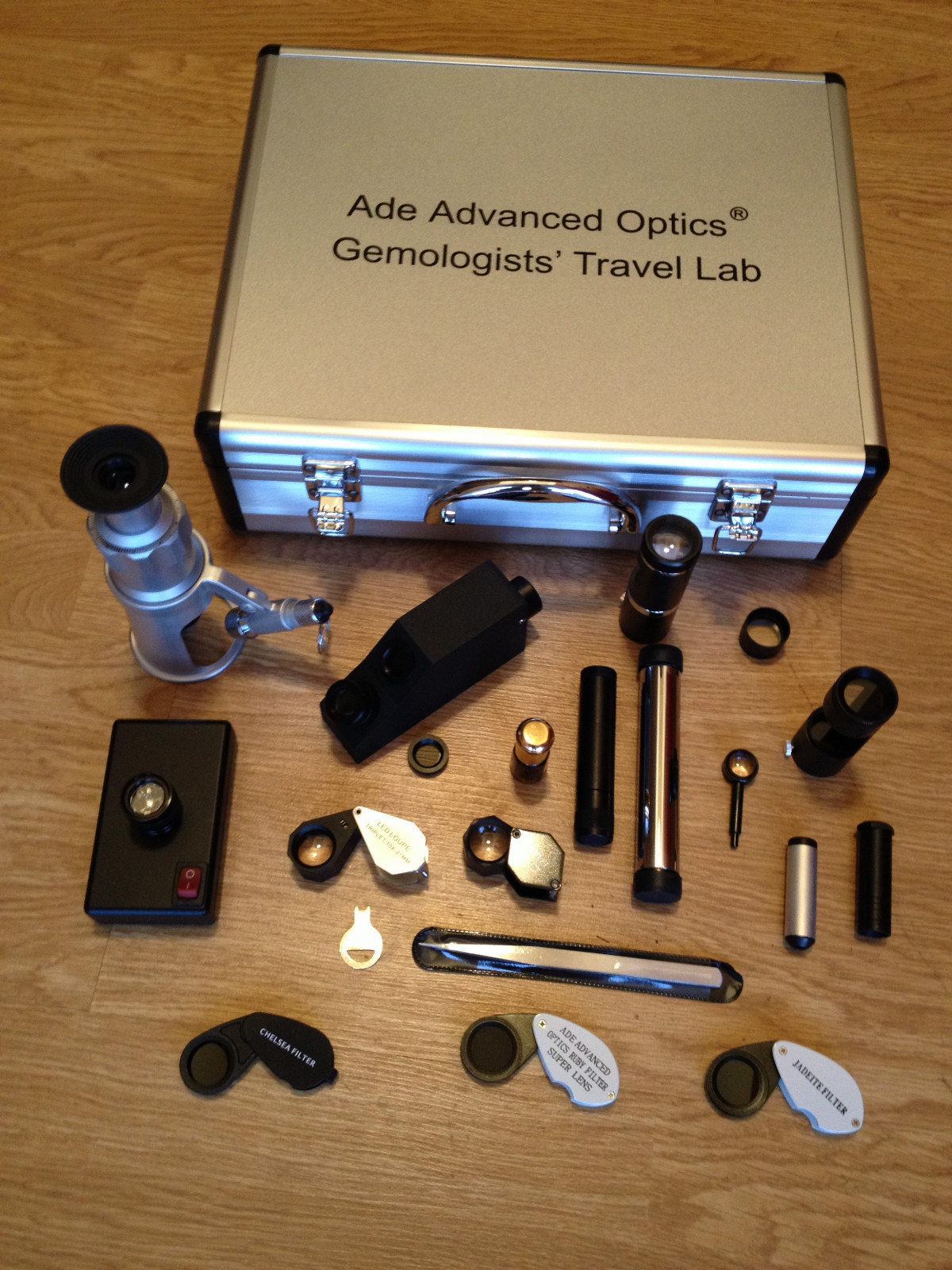 Gemologists' Travel/portable Lab! Gem Microscope,Chelsea Filter,Refractometer