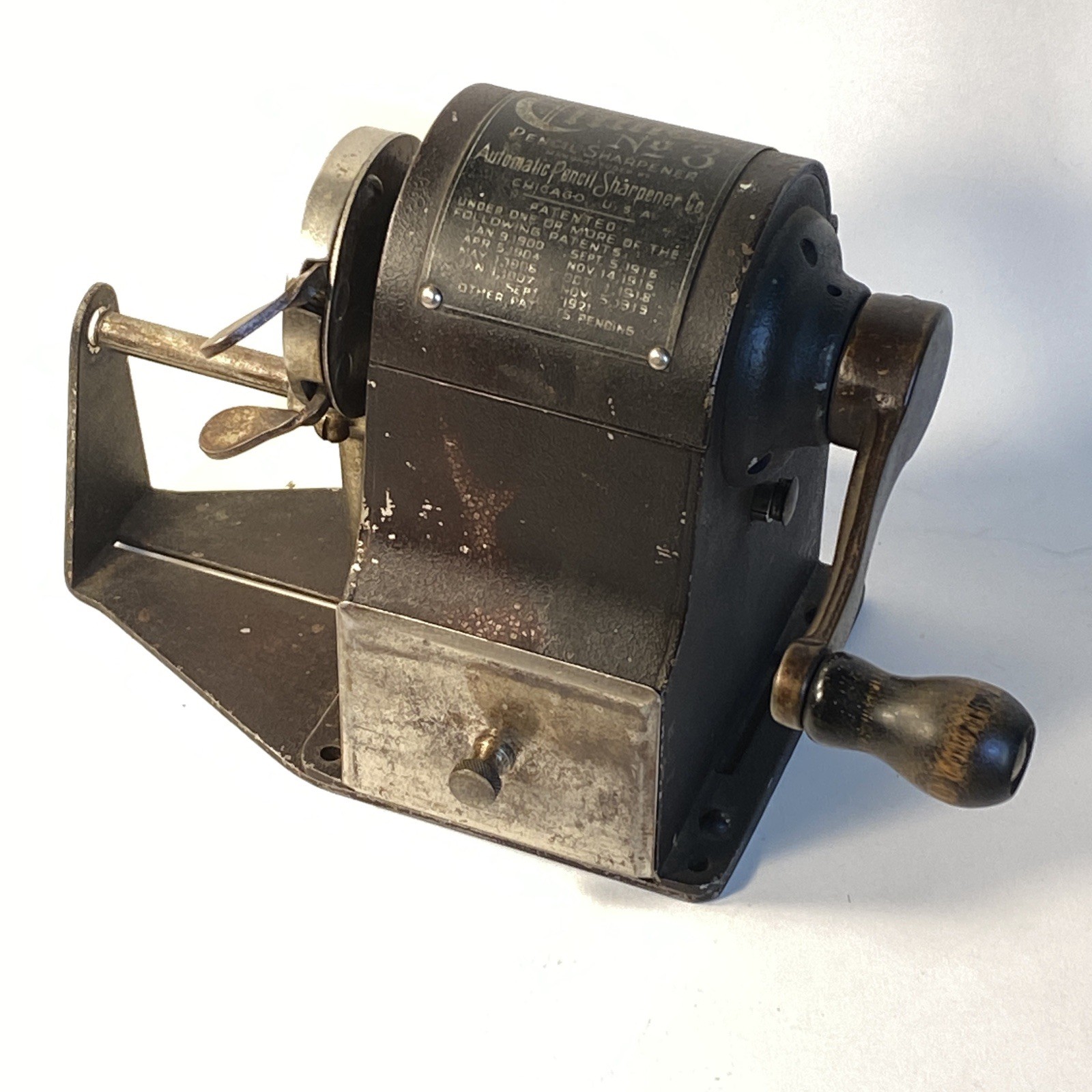 Antique 1921 Climax No.3 Automatic Pencil Sharpener Co. Chicago USA Works Great!