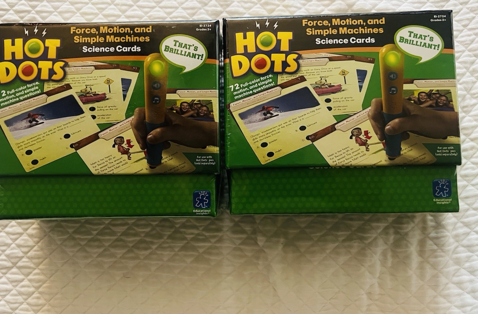 Educational Insights Hot Dots Science Cards 2 Set Grades 2+ Human Body STEM