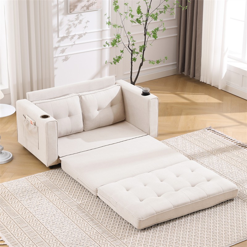 3-in-1 Fold Sofa Convertible Futon Pull Out Sofa Bed Sleeper Chair Loveseat
