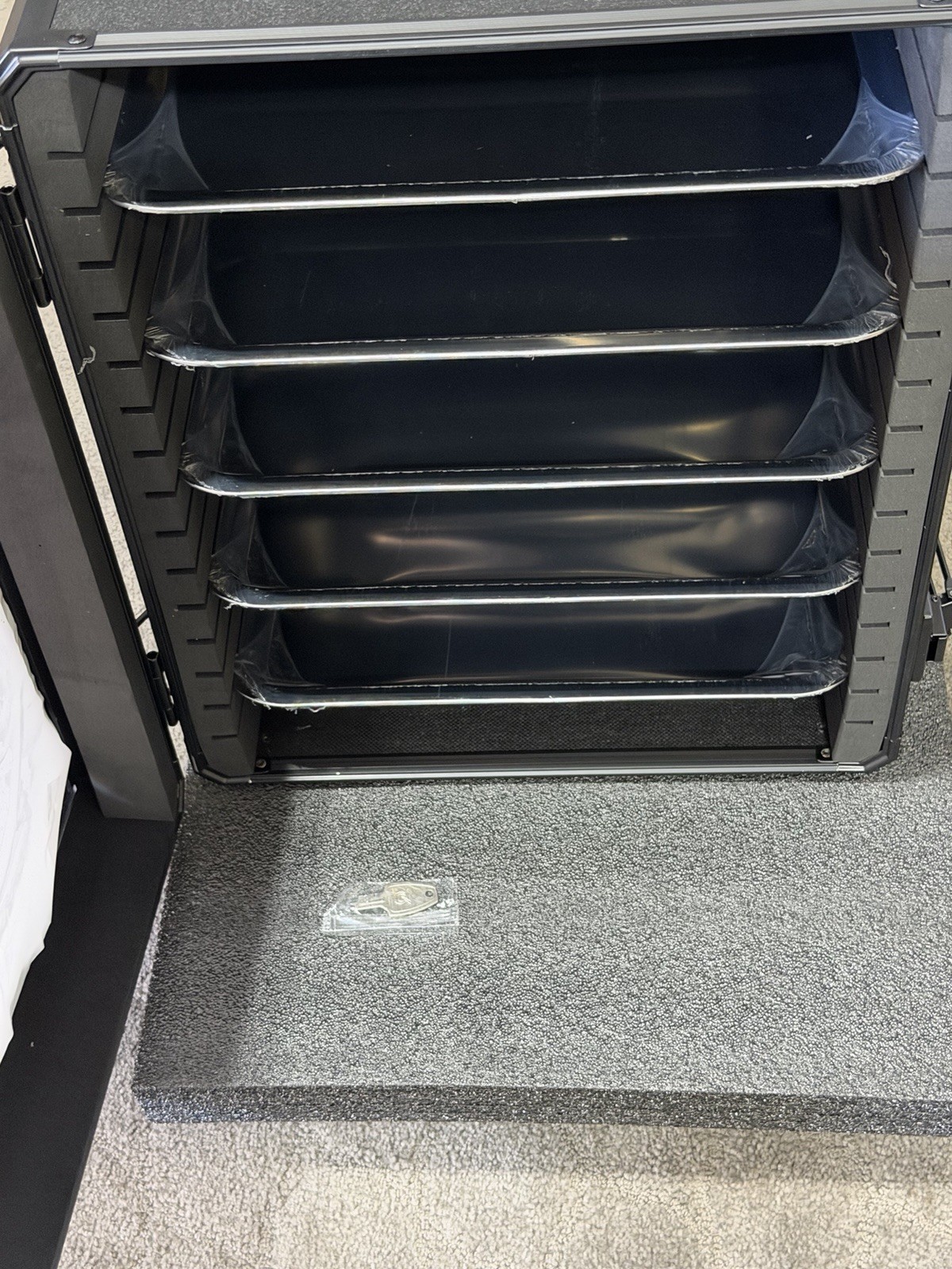 WELIDAY Miniatures Storage Case Aluminum Frame 5 Tray Medium