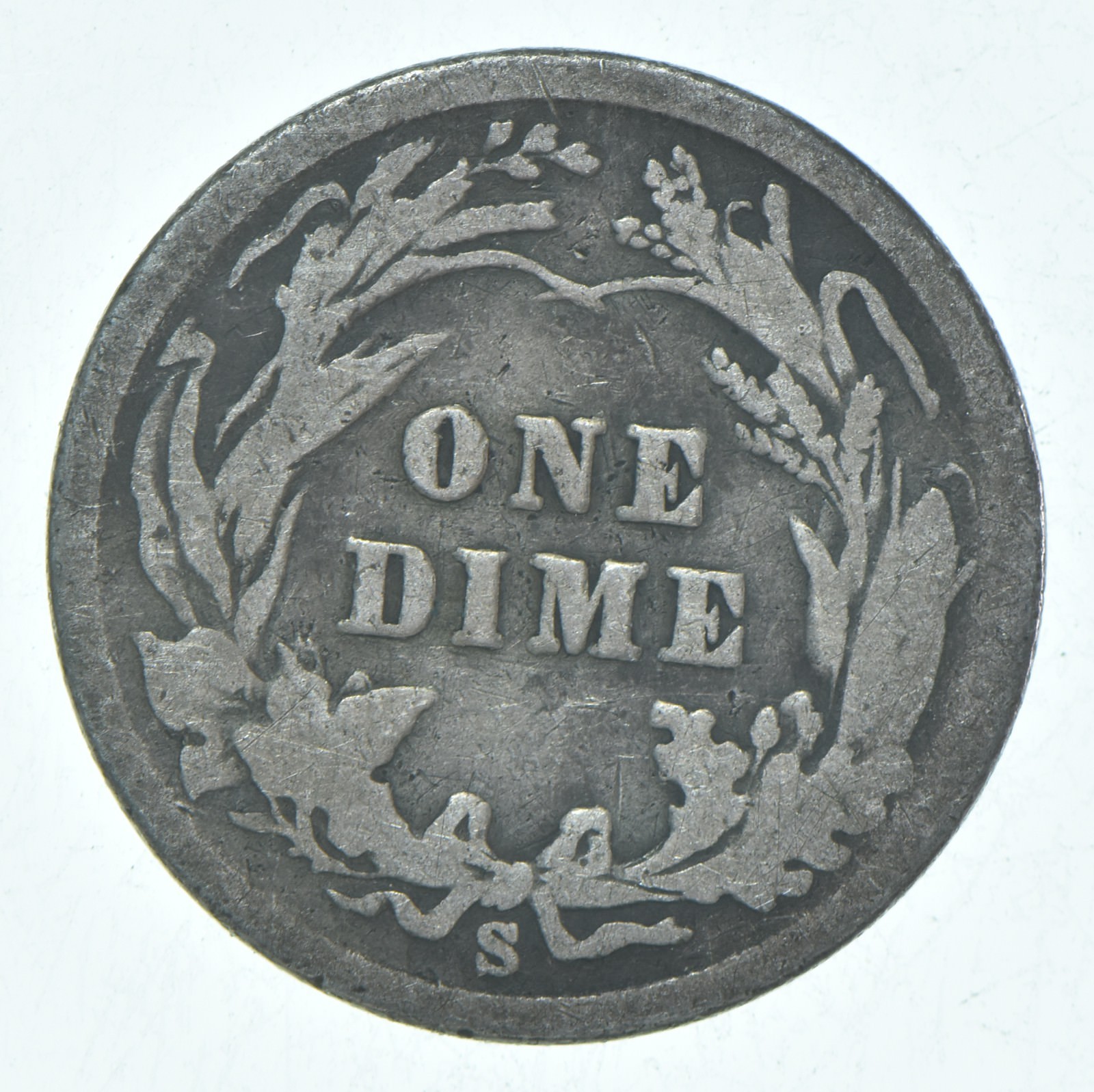 1900-S Barber Dime 90% Silver Average Circ
