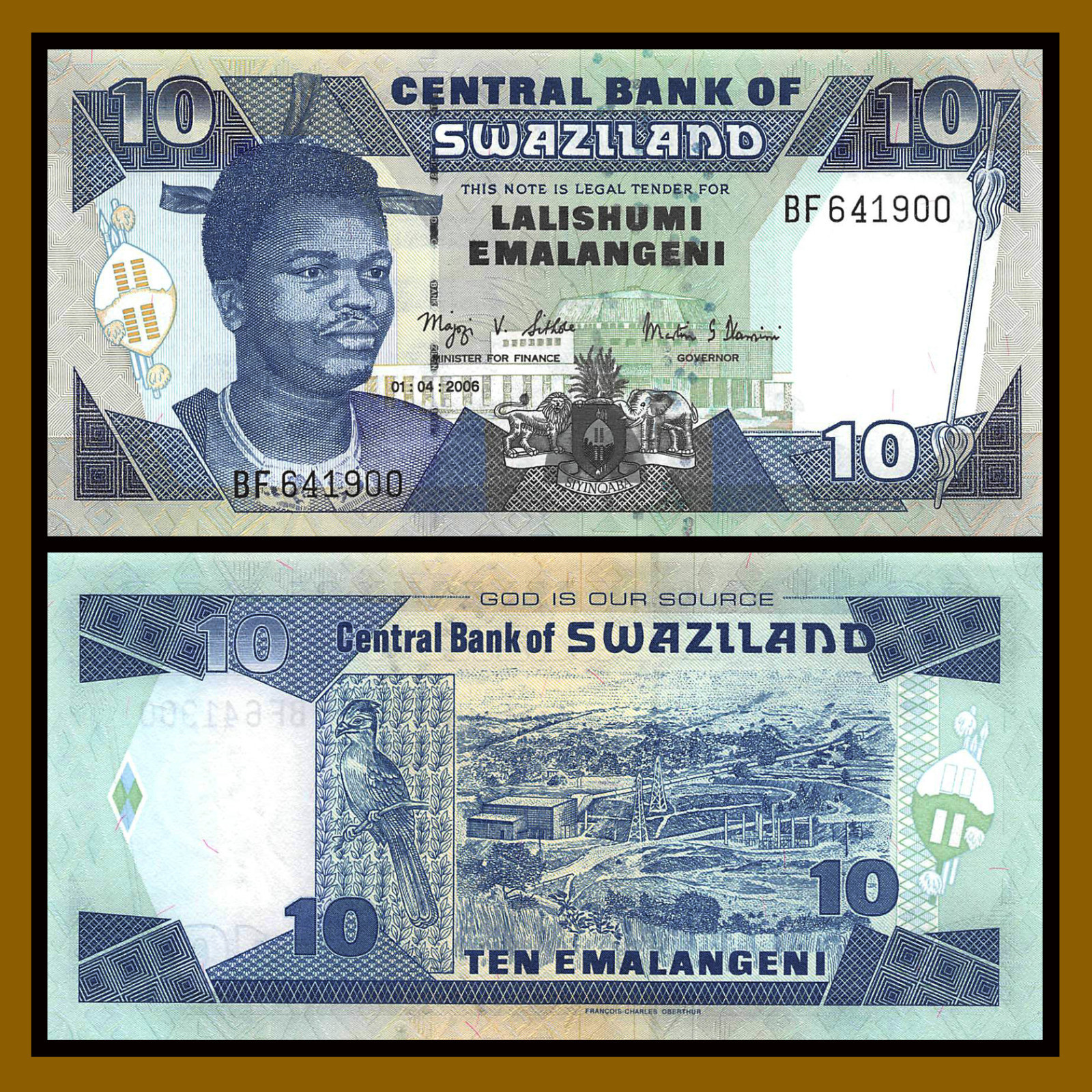 Swaziland 10 Emalangeni, 2006 P-29 Unc