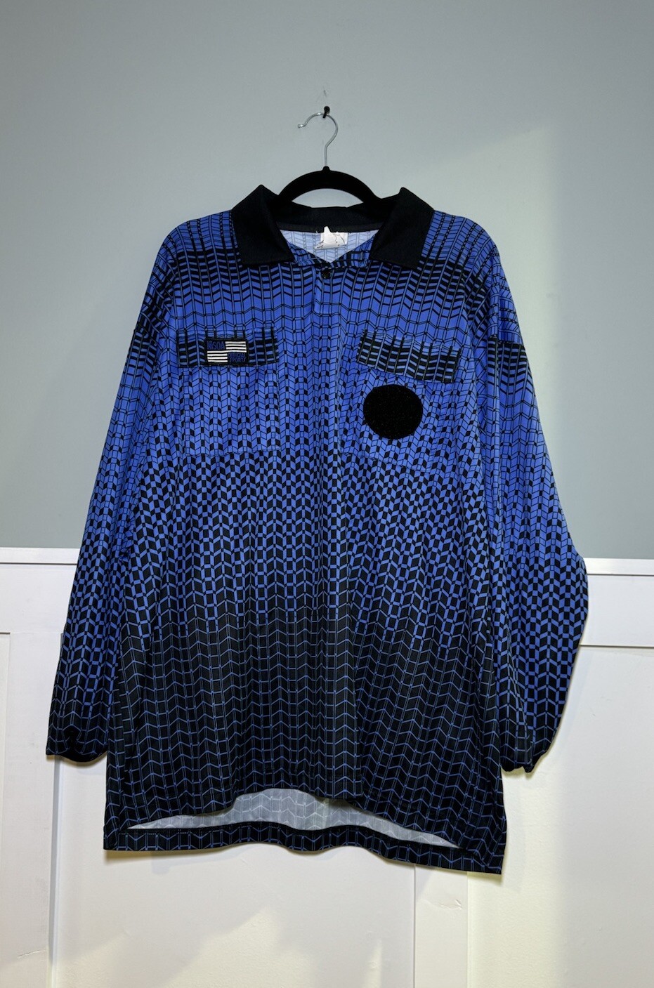 Official Sports International NISOA Referee XL Shirt Jersey Blue Long Sleeve