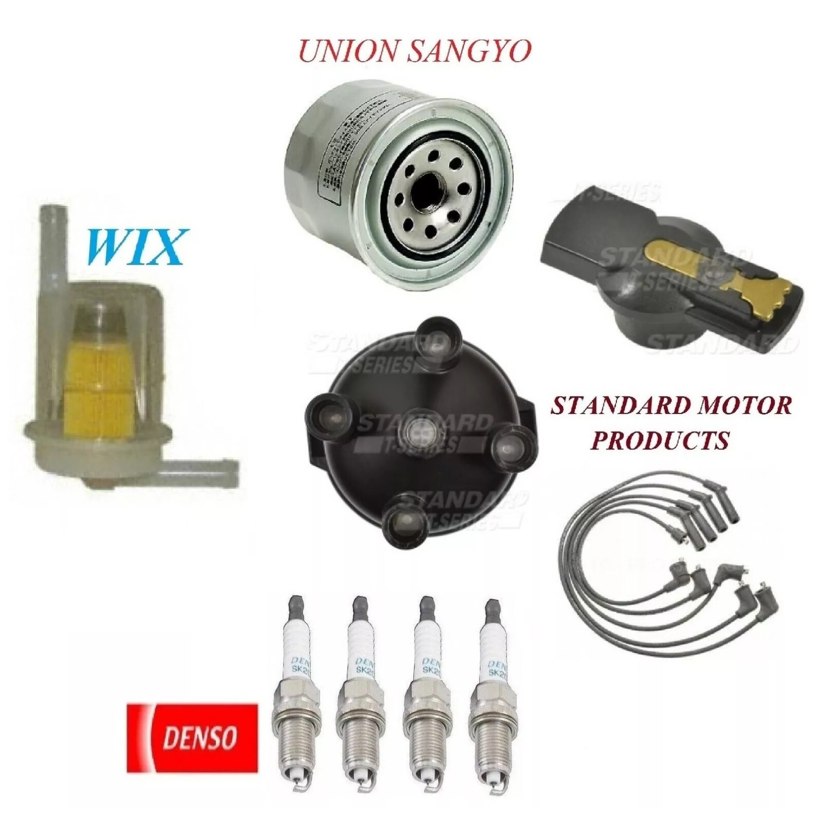 Tune Up Kit Filters Cap Rotor Wire Plugs For DODGE RAIDER L4 2.6L; 2BBL 1987