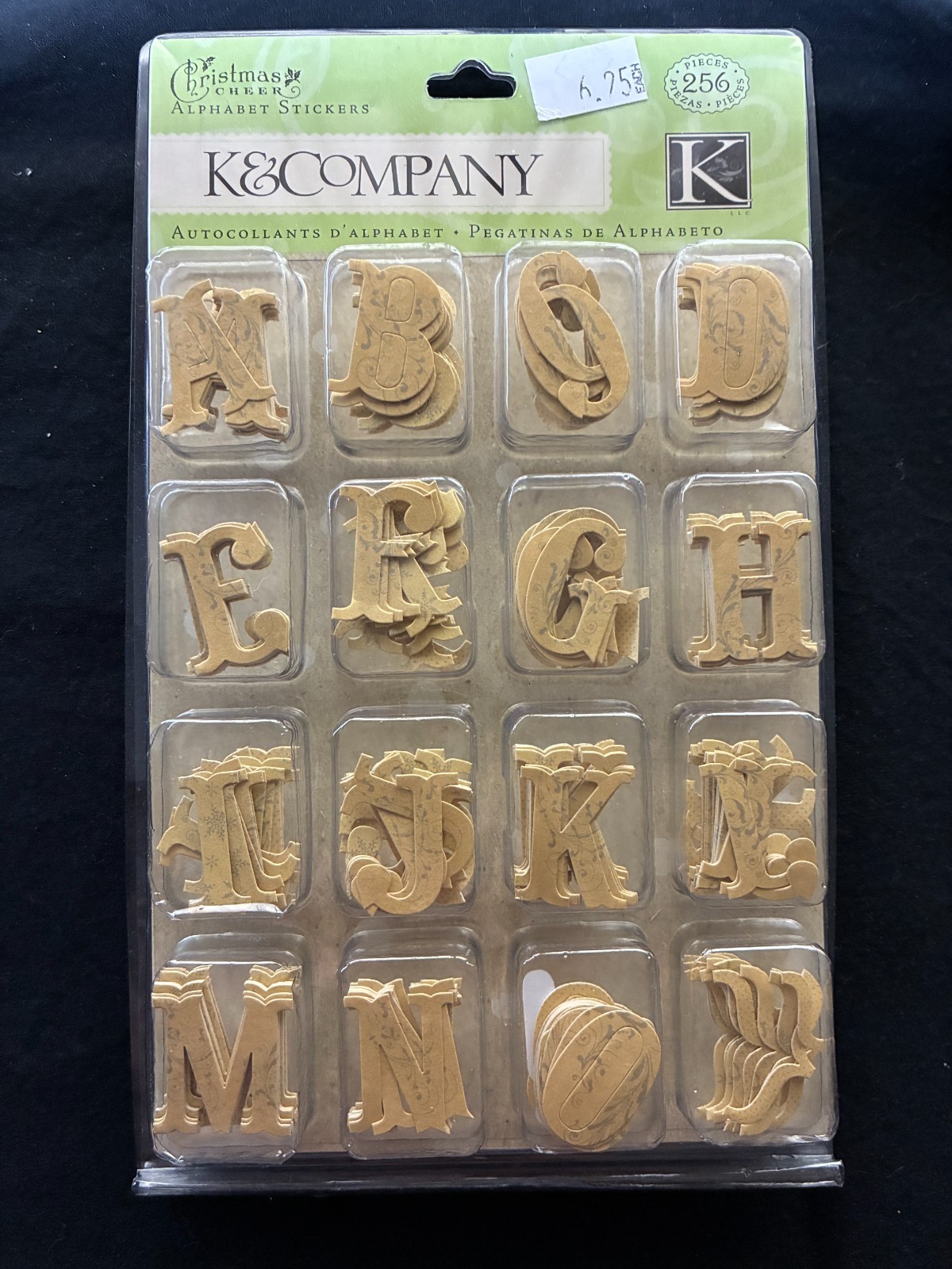K & COMPANY "CHRISTMAS CHEER" ALPHABET STICKERS