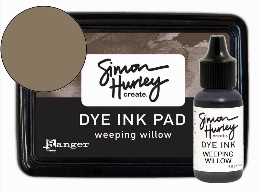 Ranger Ink Dye Felt Ink Pad & Re-inker Simon Hurley WEEPING WILLOW New