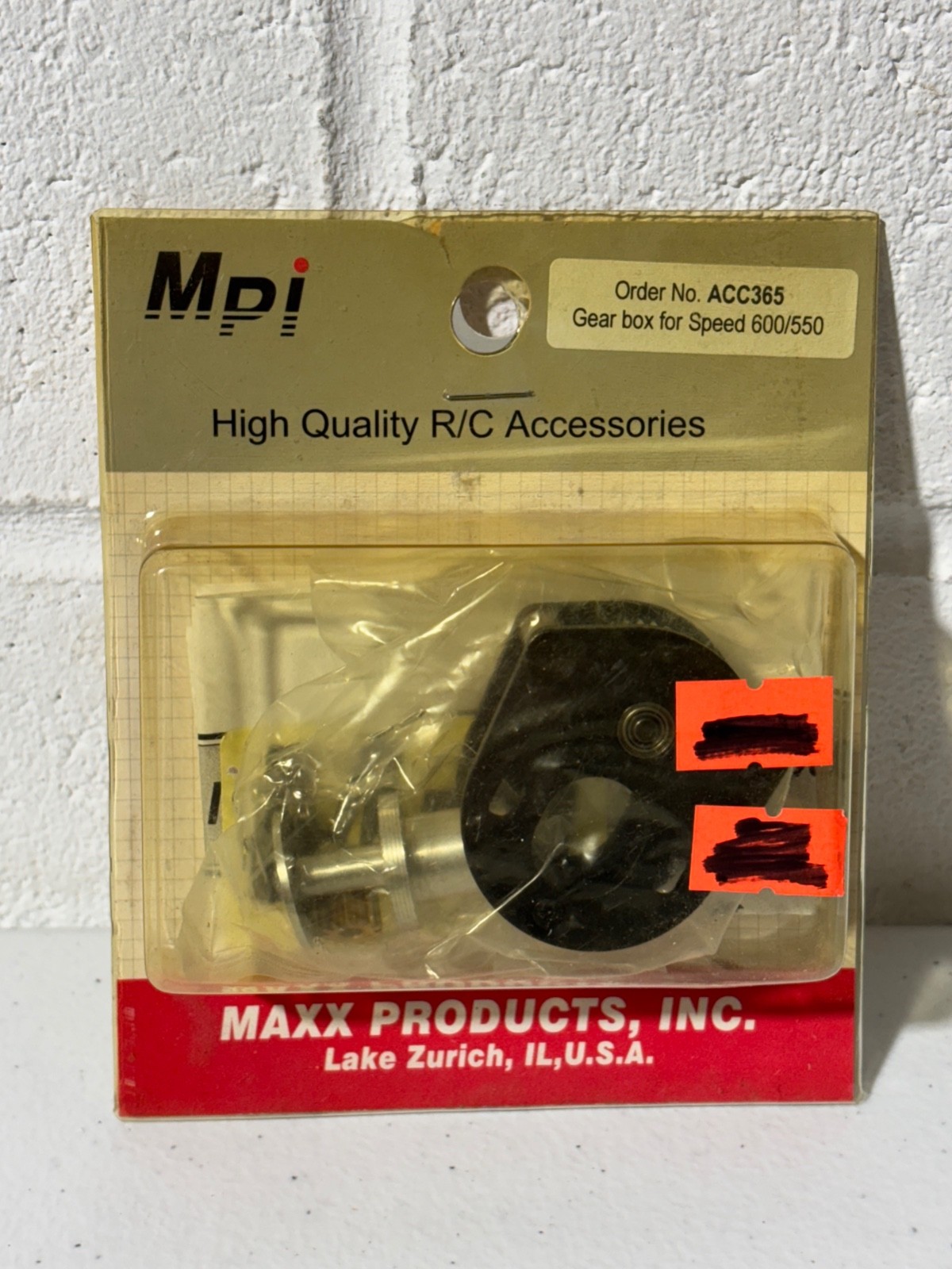 MPI ACC365 Gear Box For Speed 600 550 RC Electric Motors Maxx Products NOS NEW
