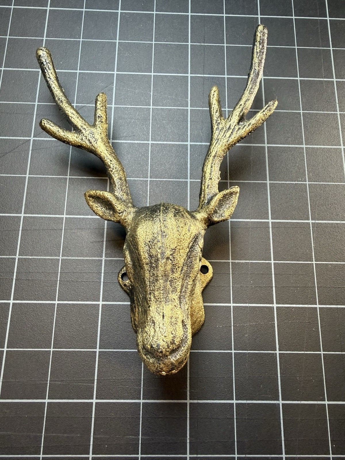 Cast Iron Deer Head Wall Mount Bottle Opener - Rustic Hunting Lodge Decor