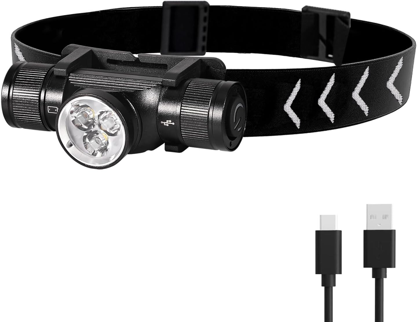 APLOS H330 Headlamp Flashlight Rechargeable /1500 Lumen LED Headlight- Multi-use