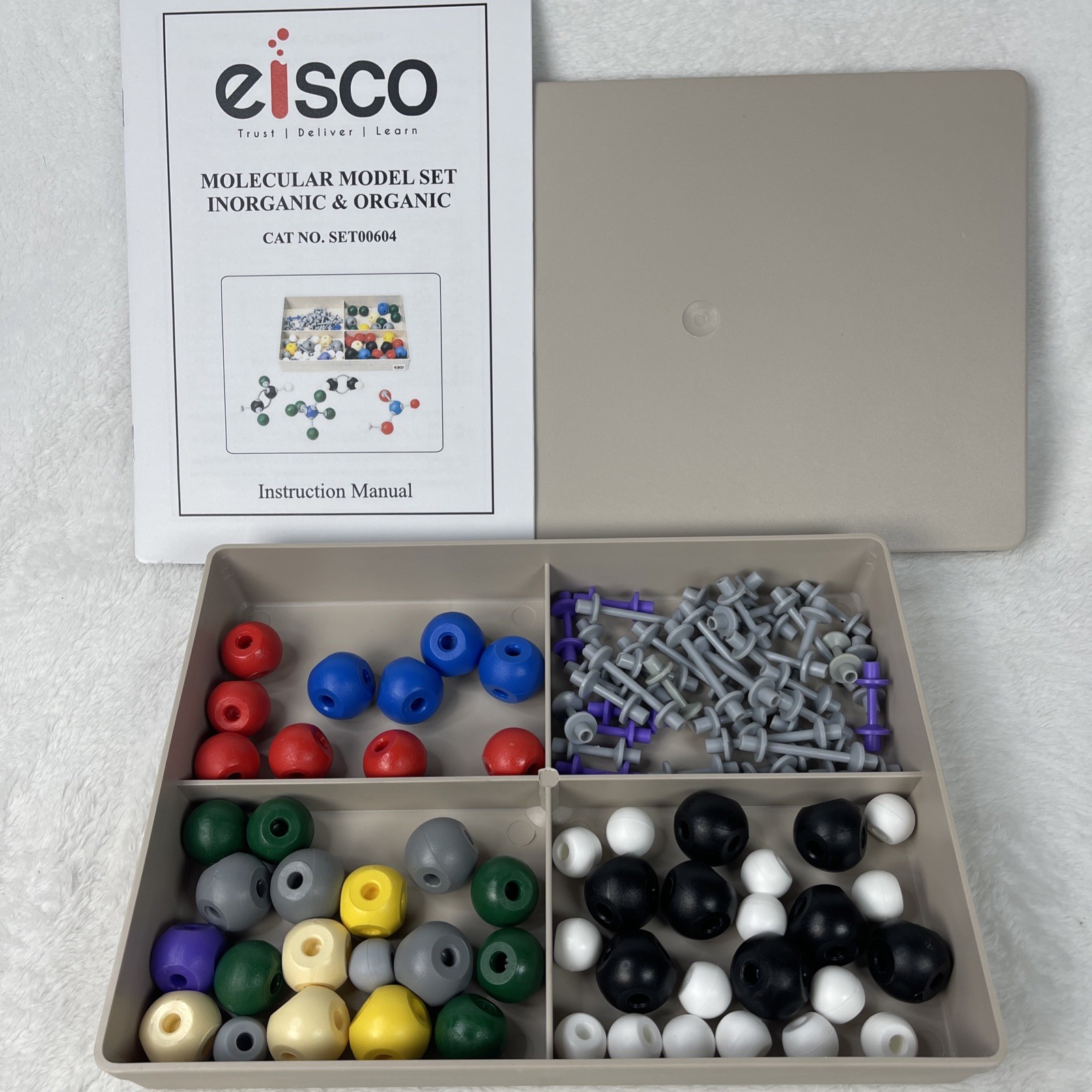 Eisco Molecular Model Set Inorganic & Organic Chemistry 93 Pieces w/ Manual SET