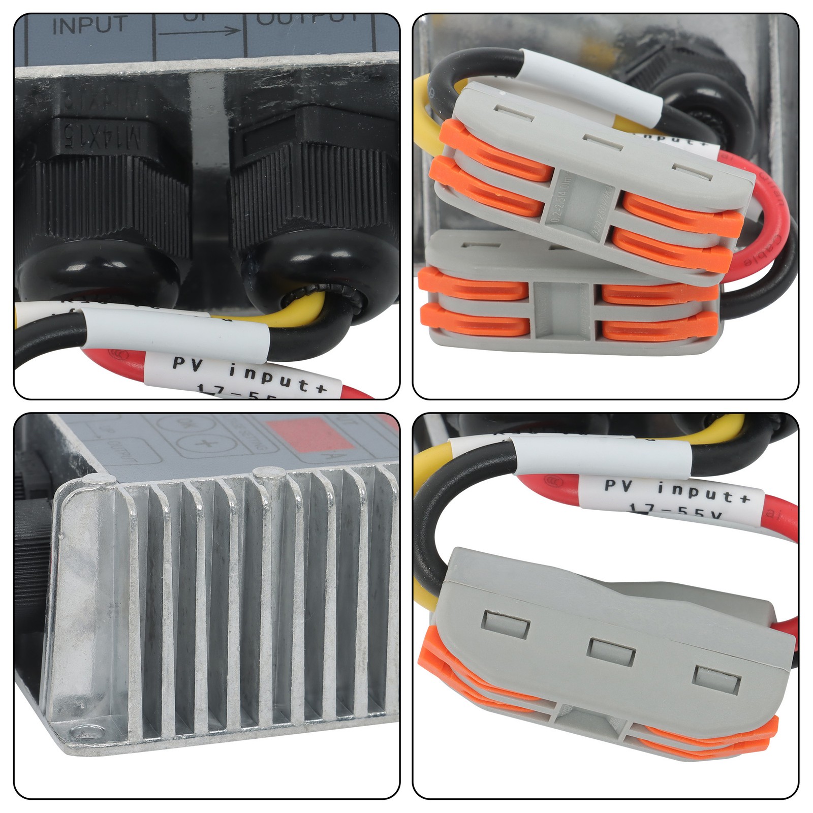 Waterproof MPPT Solar Charger 400W 24-85V Step Up LED Display Adjustable