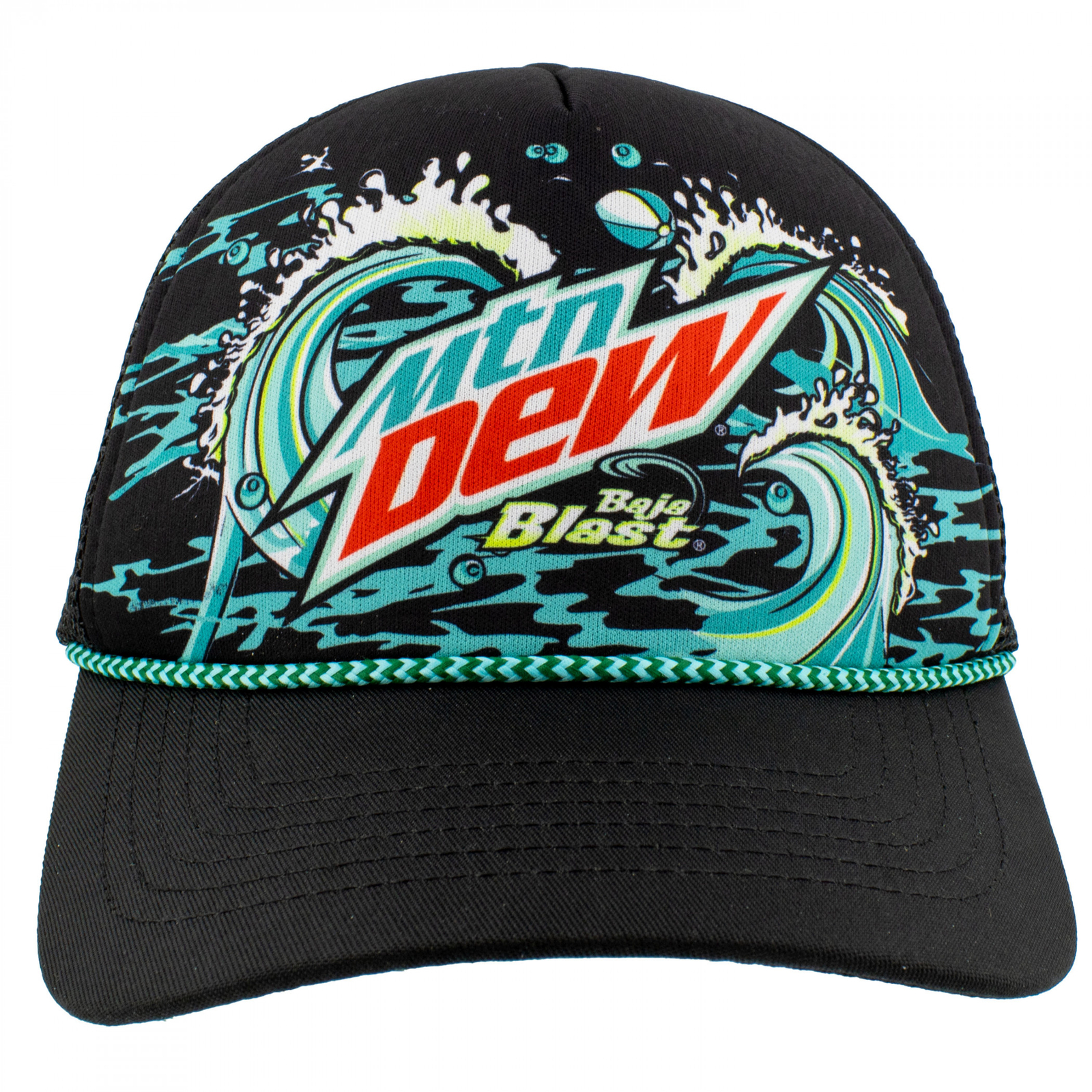 Mountain Dew Baja Blast Big Waves Trucker Hat Multi-Color