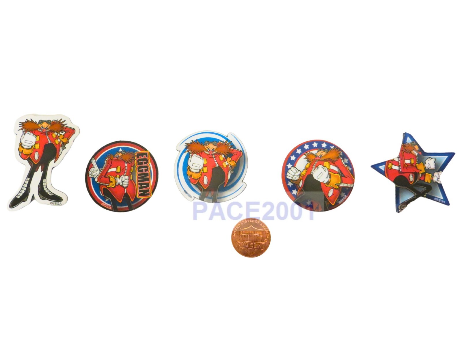 EGGMAN from Sonic the Hedgehog Mini Magnet Set of 5 by Tomy Sega