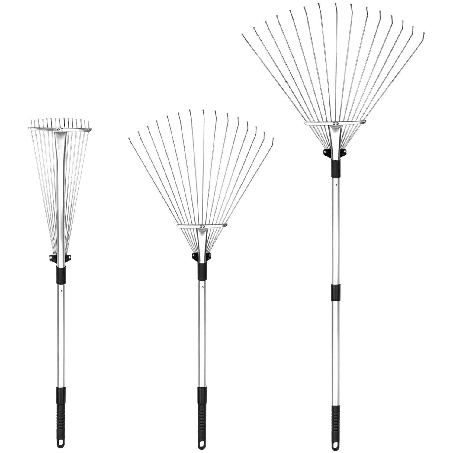 Rust-Resistant Telescopic Metal Garden Rake