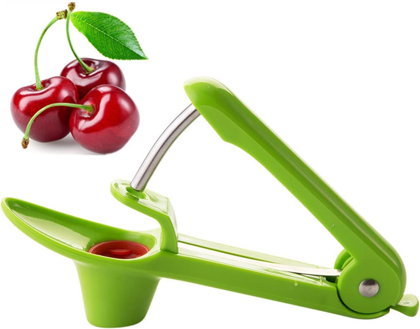 Cherry Pitter Tool, Larger Cross-Pitting Head, Cherry Core Remover with Safet...