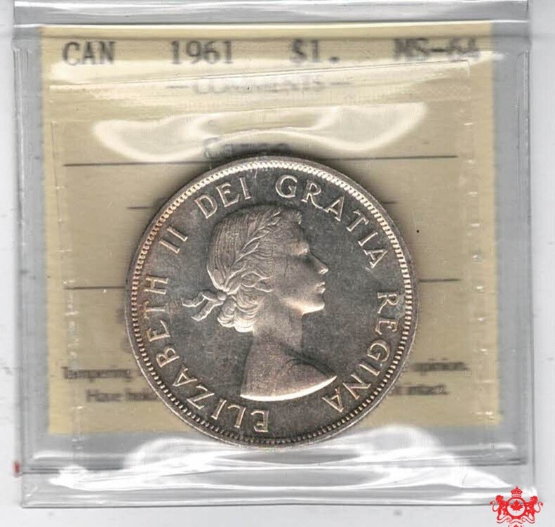 1961 Canada 1 Dollar - ICCS MS64 Cameo - XJR 995