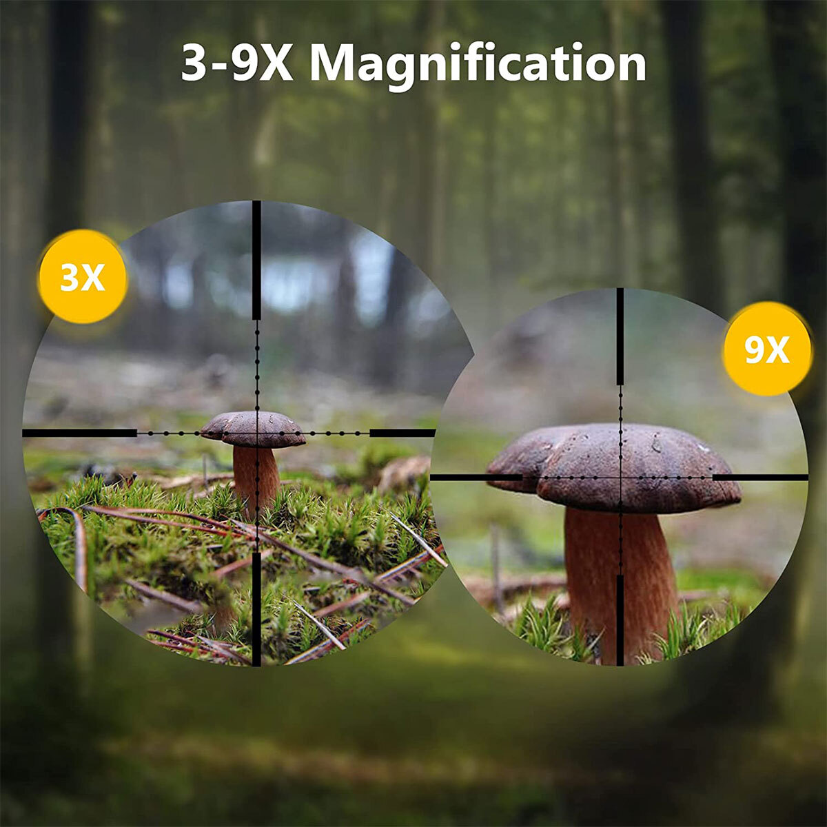 3-9x40AO Rifle Scope Crosshair Reticle Optics Air Gun Scope 20mm Mounts Included