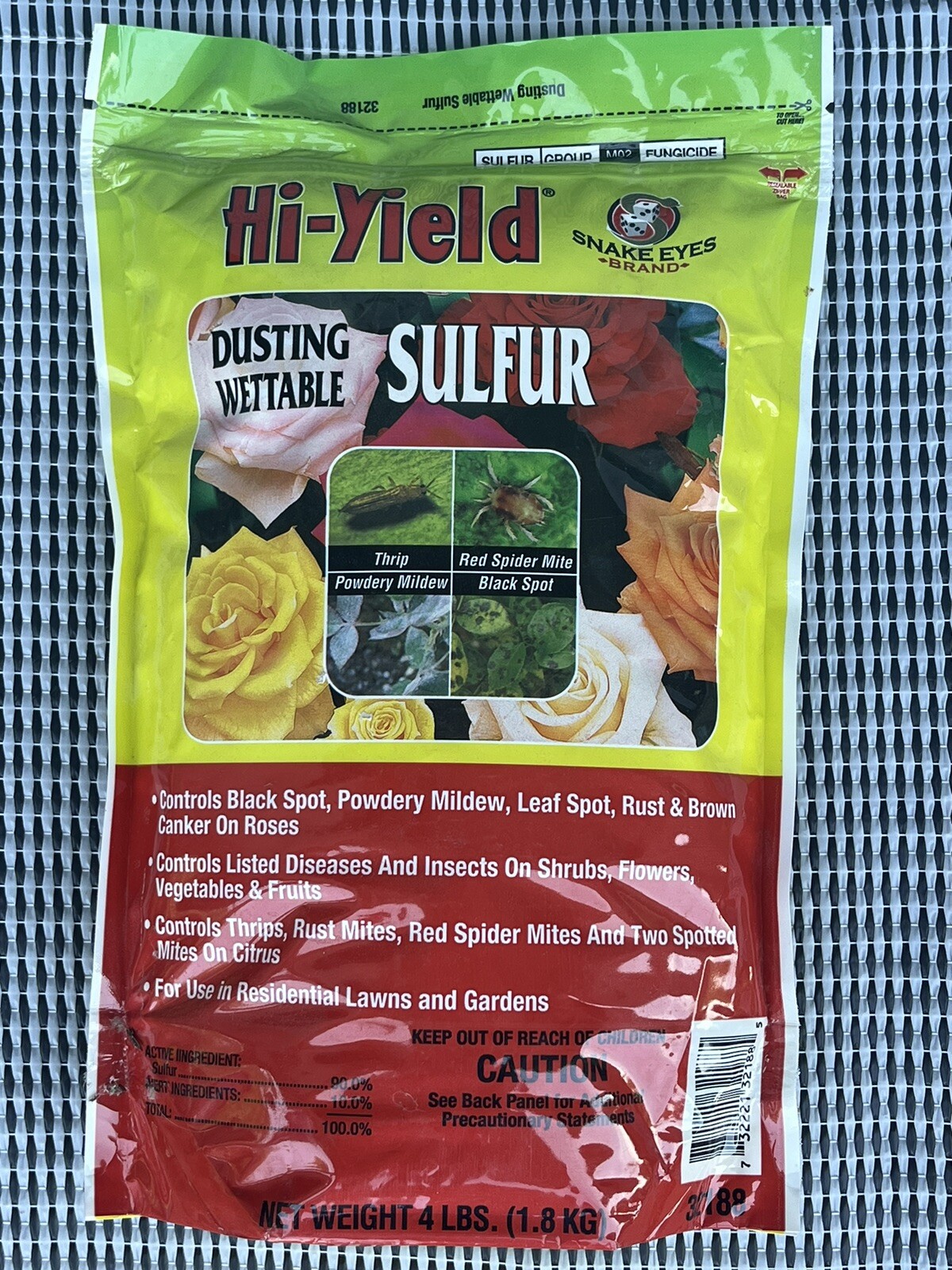 4lbs Hi-Yield Dusting Wettable Sulfur Control Thrip Mite Mildew Black Spot NEW