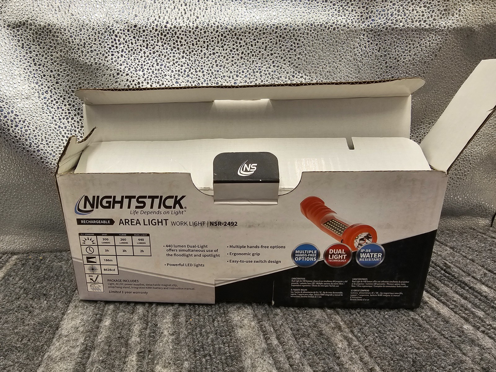 NIGHTSTICK NSR-2492 Multi-Purpose Rechargeable Dual-Light Work Light